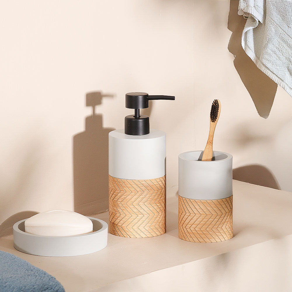 Ardo 3-piece Bathroom Set - Grey Brown