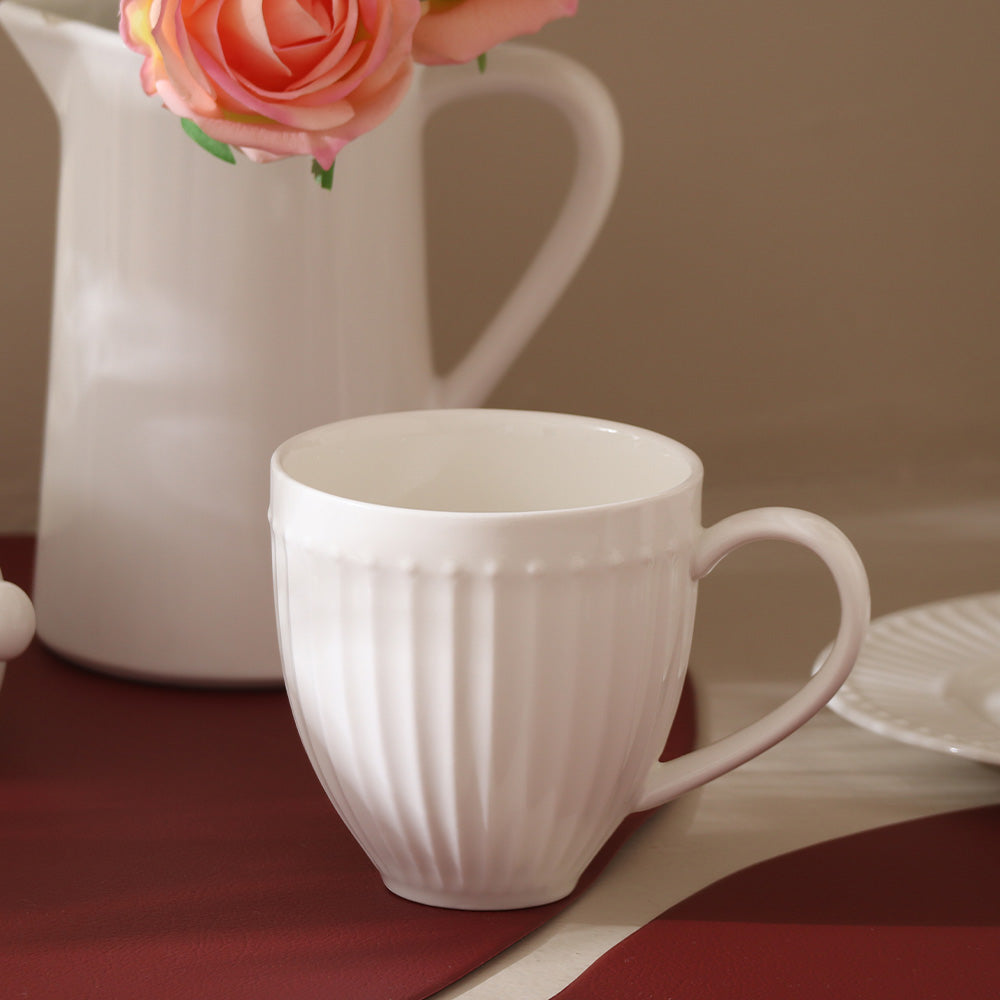 Aria Ceramic Coffee Mug - White