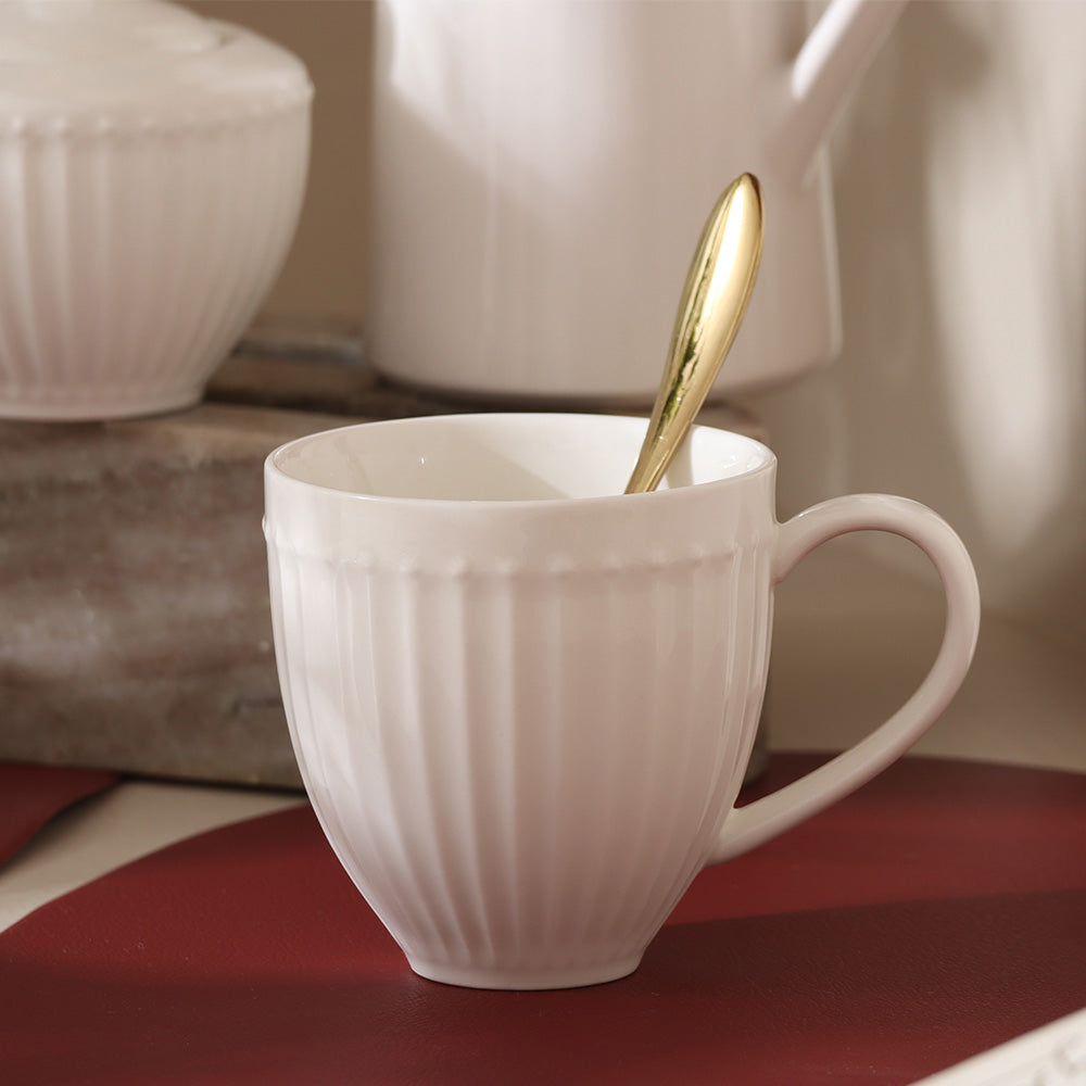 Aria Ceramic Coffee Mug - White