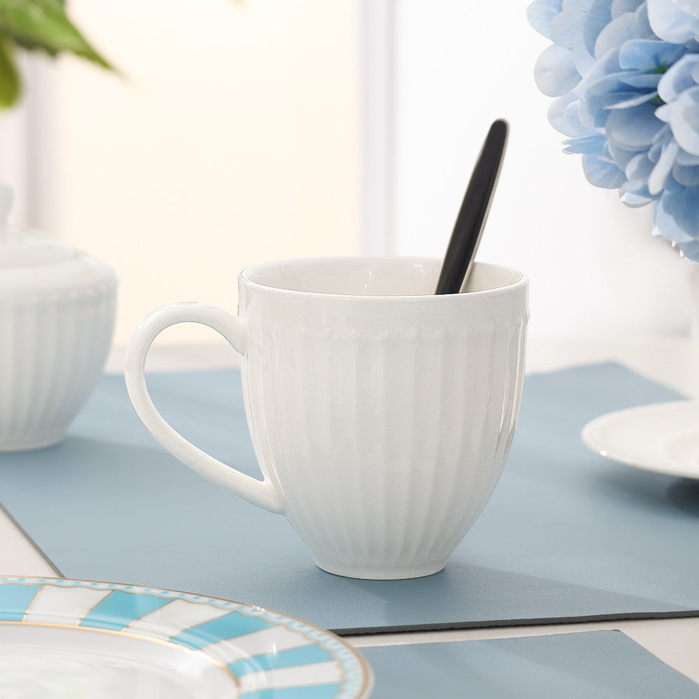 Aria Ceramic Coffee Mug - White