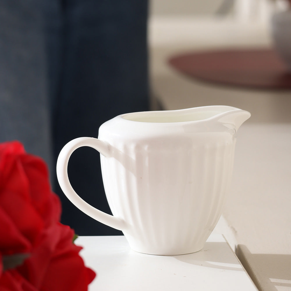 Aria Ceramic Milk Jug - White