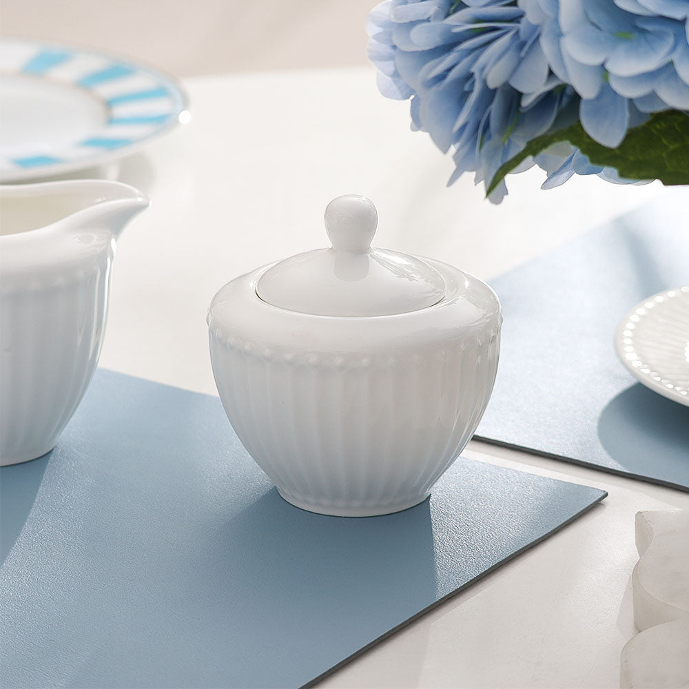 Aria Ceramic Sugar Bowl - White