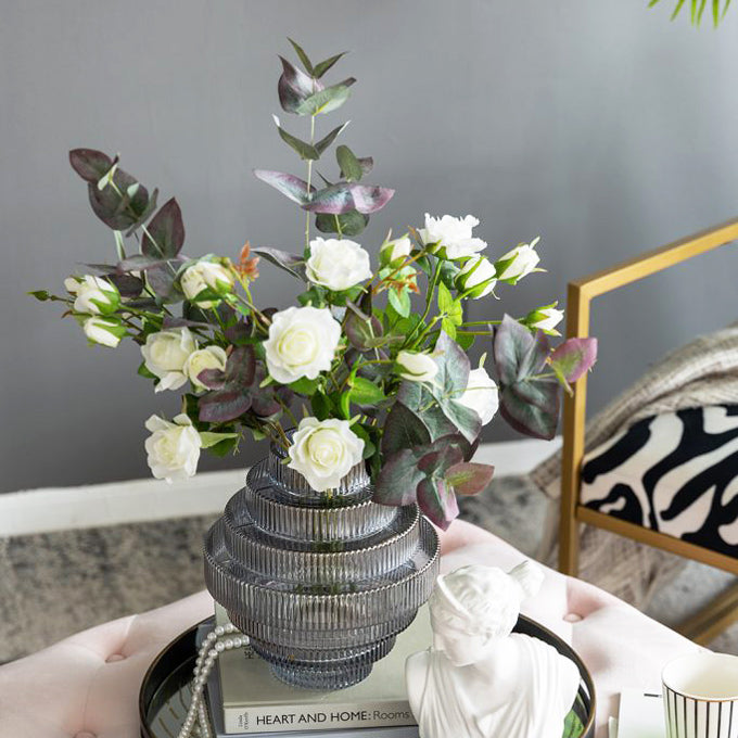 Aria Glass Vase Medium - Smokey Grey