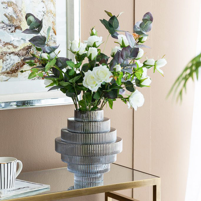Aria Glass Vase Medium - Smokey Grey