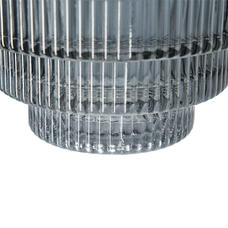 Aria Short Glass Vases, Set of 2 - Smokey Grey