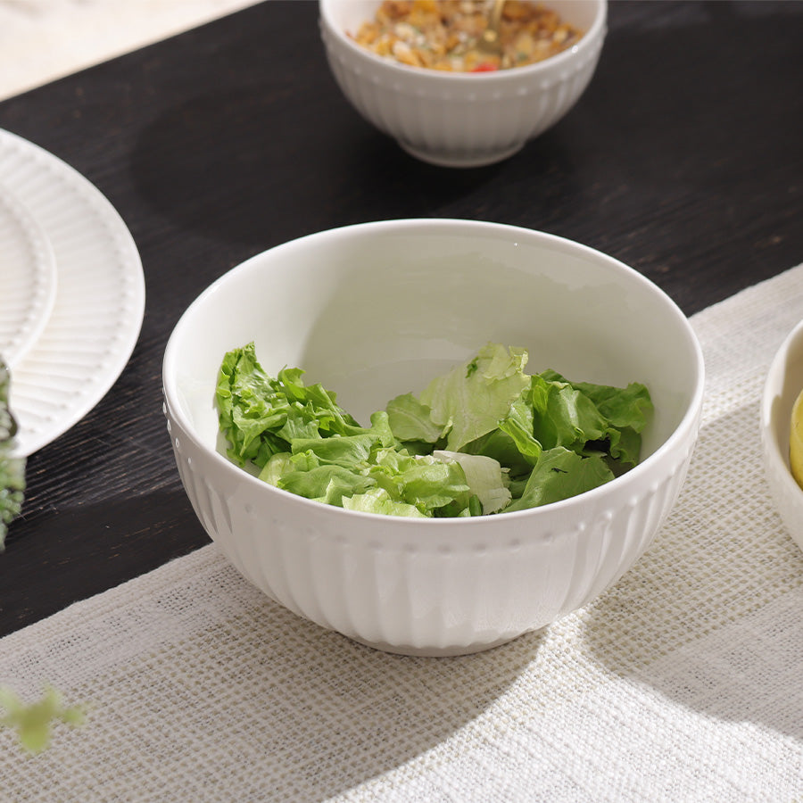 Aria Ceramic Medium Bowl - White