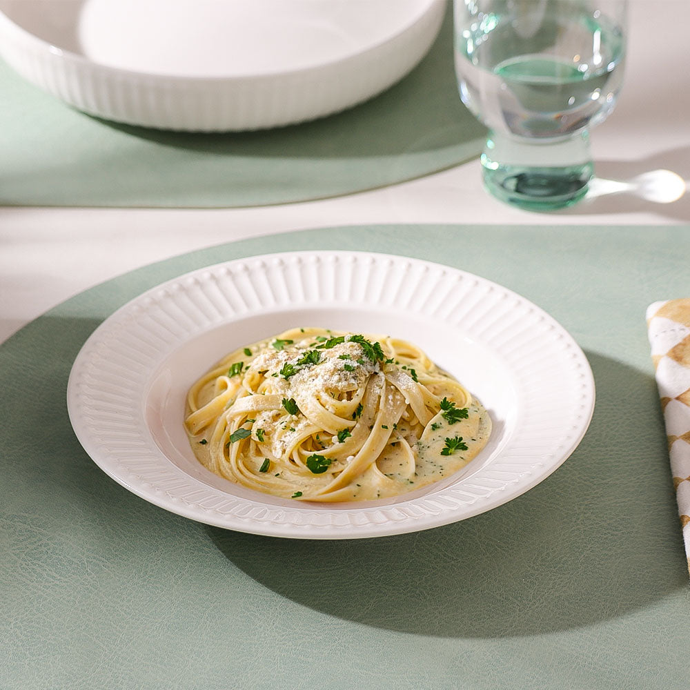 Aria Ceramic Pasta Plate - White