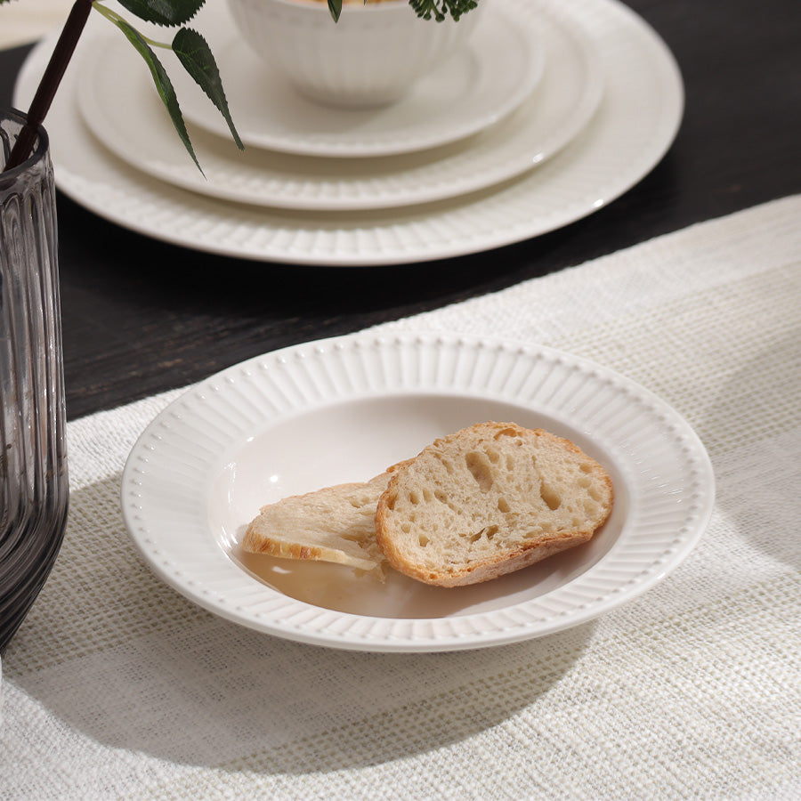 Aria Ceramic Pasta Plate - White