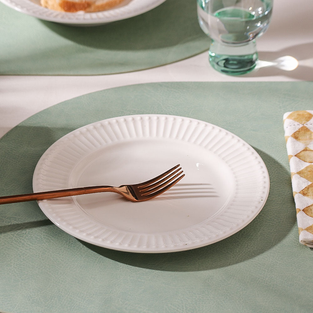 Aria Ceramic Quarter Plate - White