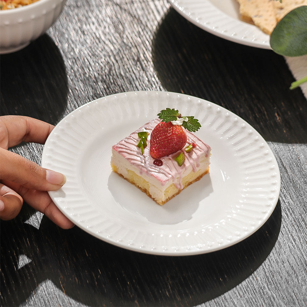 Aria Ceramic Small Plate - White