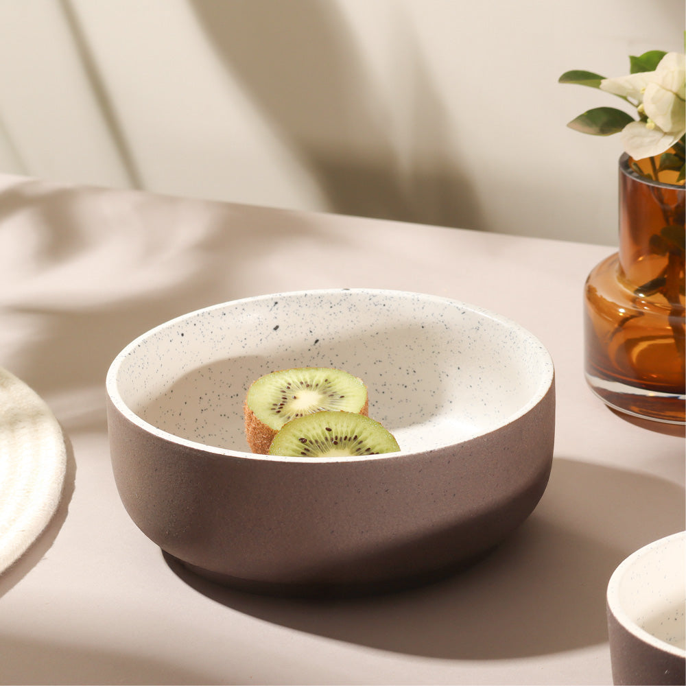 Ariel Gourmet Medium Bowl - Speckled White