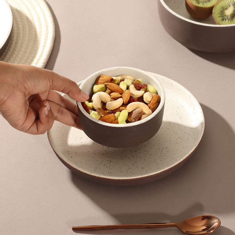 Ariel Gourmet Small Bowl - Speckled White