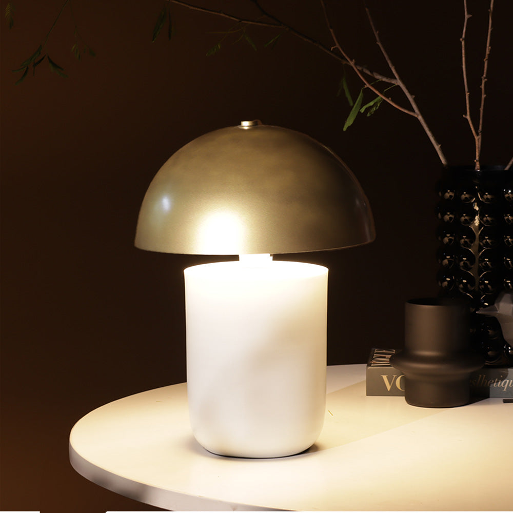 Glow Rounded Table Lamp Large - White Gold