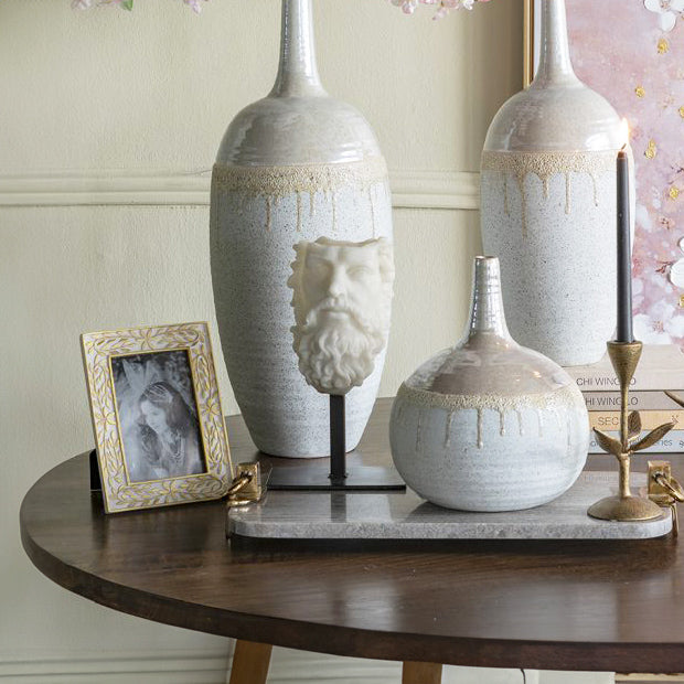 Aristotle Mounted Sculpture - Stone White