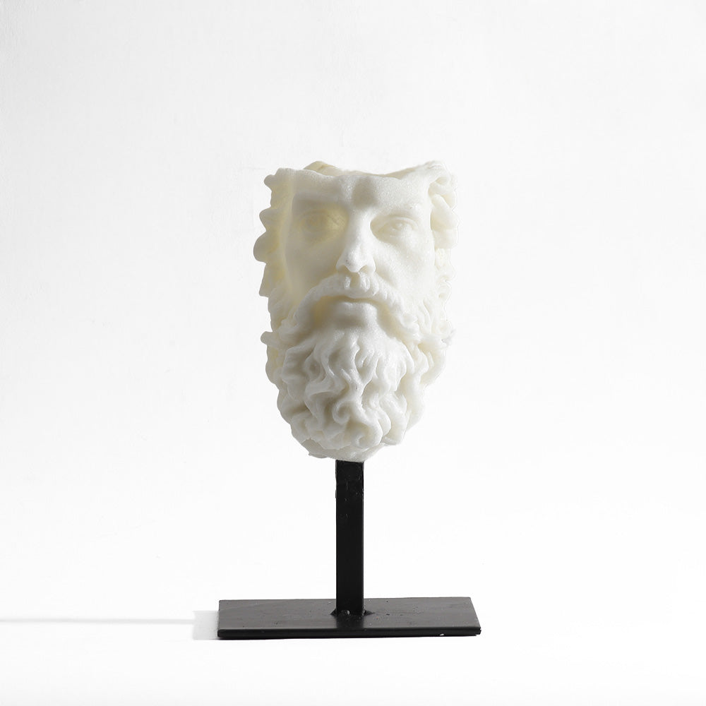 Aristotle Mounted Sculpture - Stone White