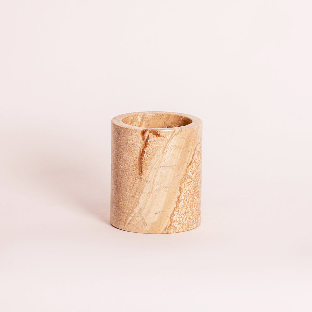 Arizona Marble Toothbrush Tumbler - Beige
