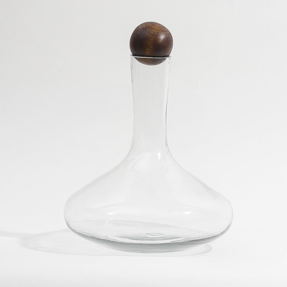 Arken Wine Decanter With Wooden Stopper 1800ml - Clear