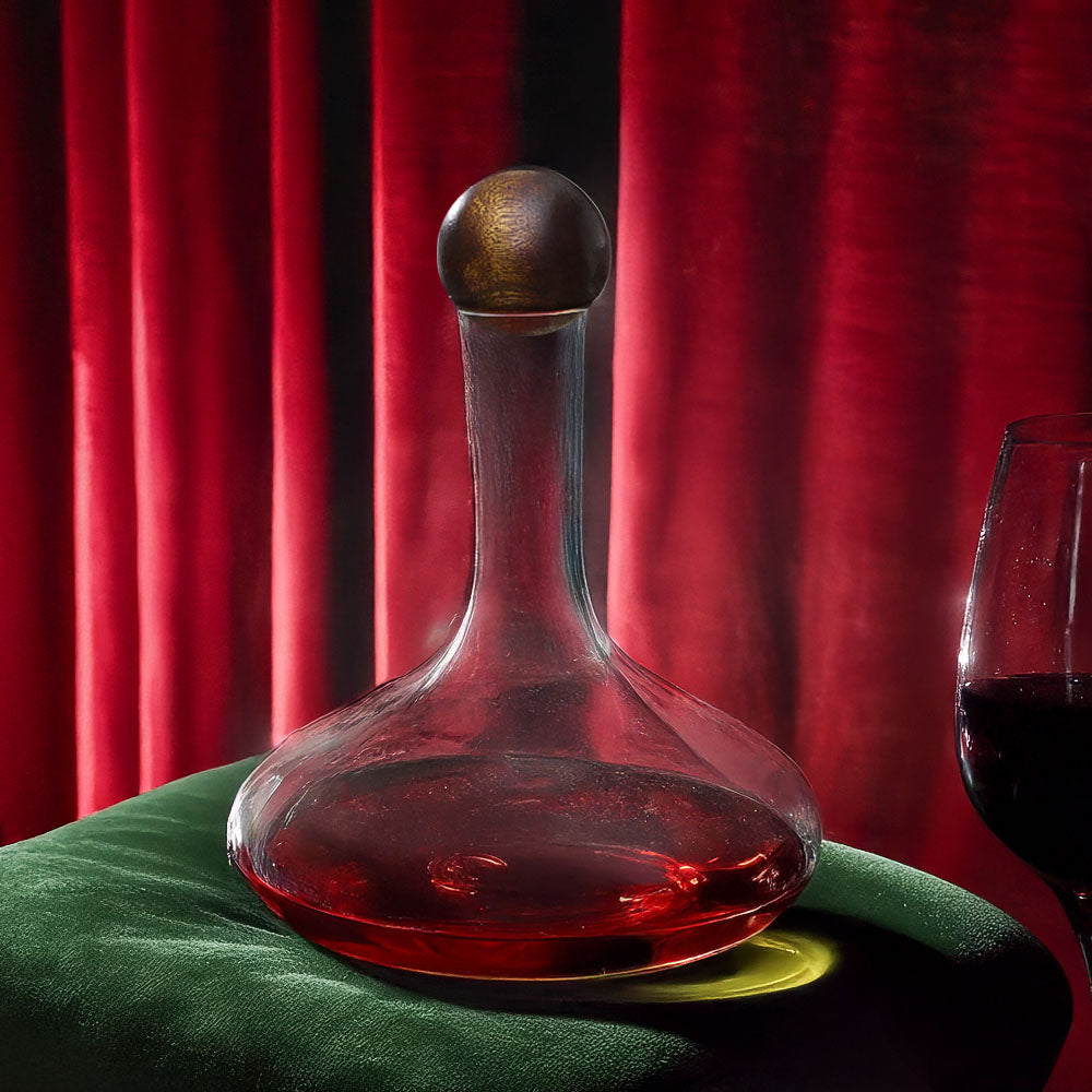 Arken Wine Decanter With Wooden Stopper 1800ml - Clear
