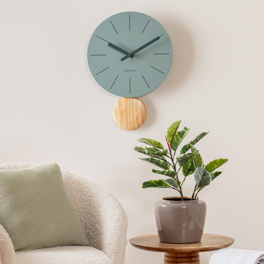 Arlo Pendulum Wall Clock - Jade Green