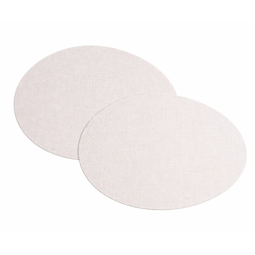 Arrondi Oval Placemats, Set of 2 - Shell