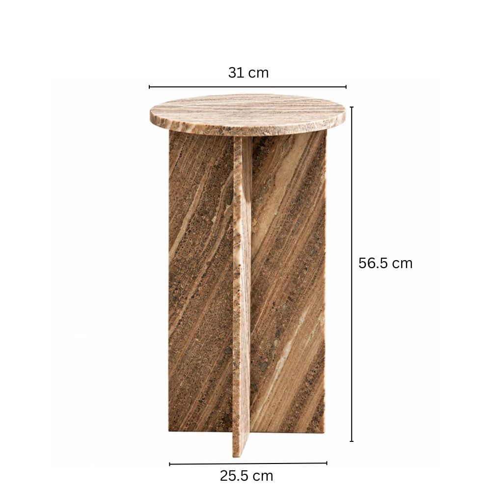 Arte Marble Interlock Drink Table - Desert