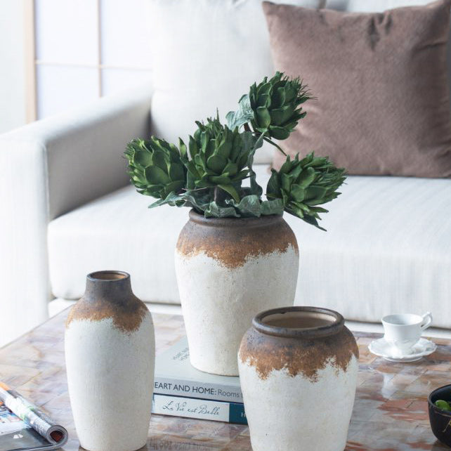 Artichoke Buds Faux Stem - Forest Green