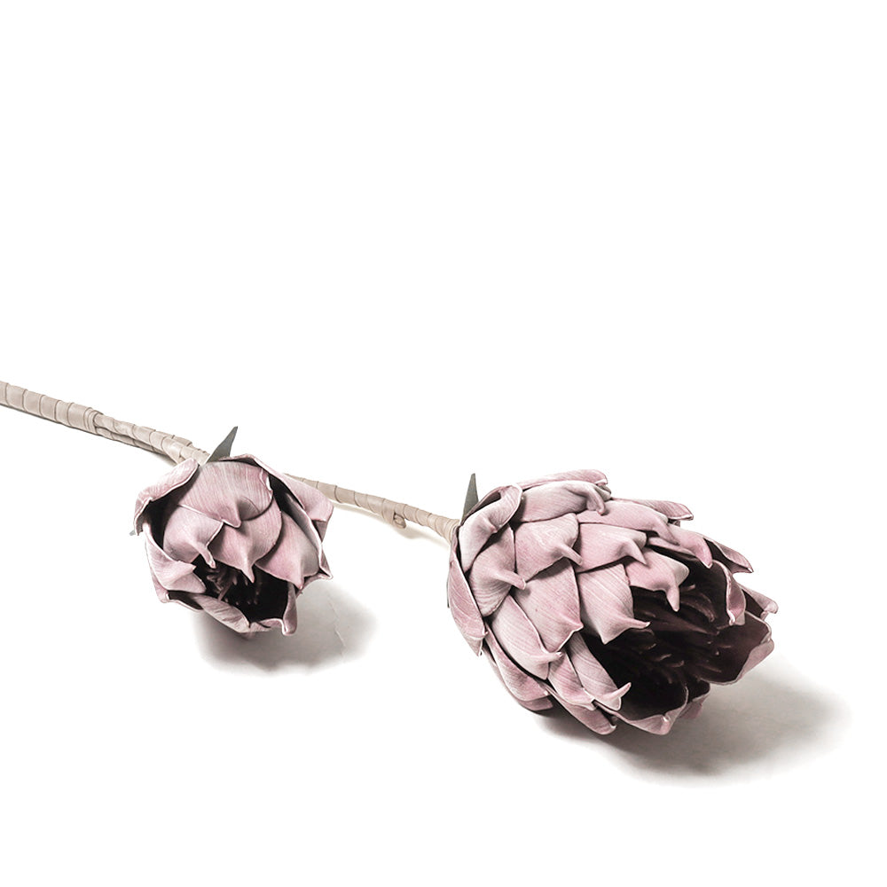 Artichoke Flowers Faux Stem - Pink