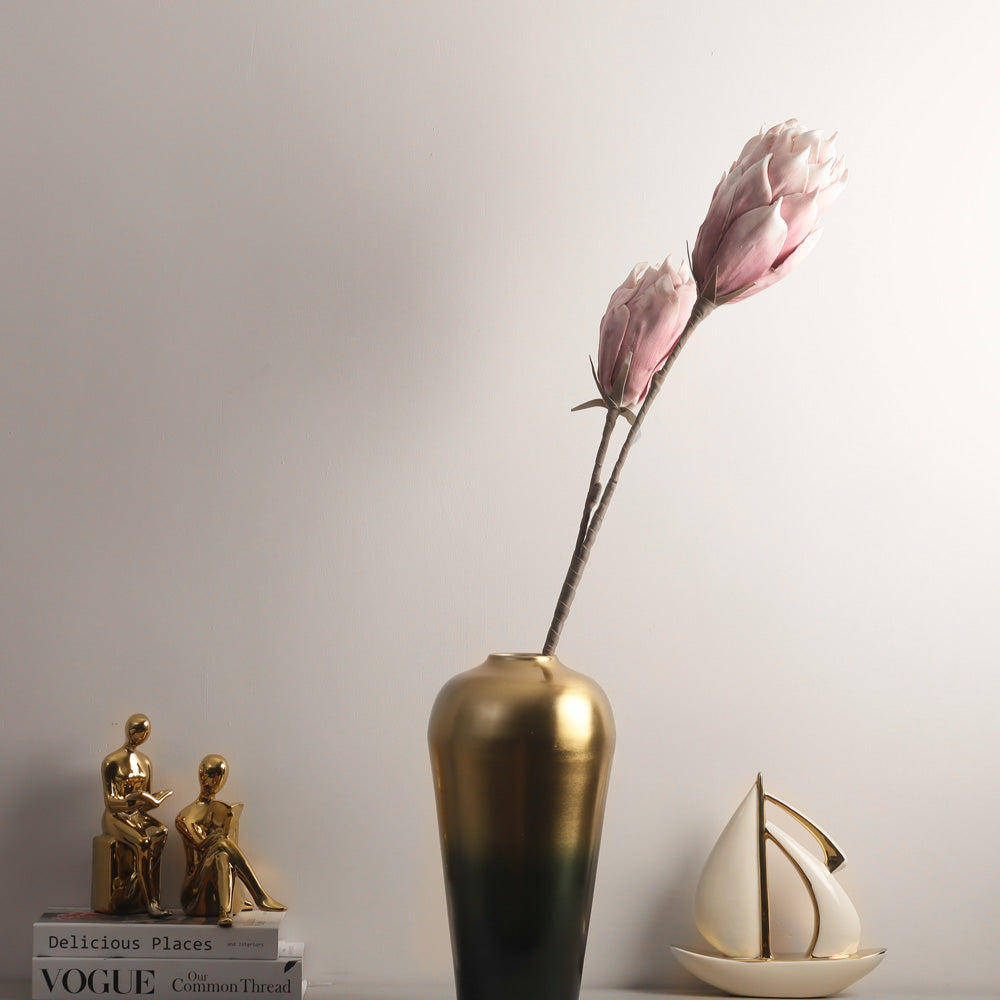 Artichoke Flowers Faux Stem - Pink