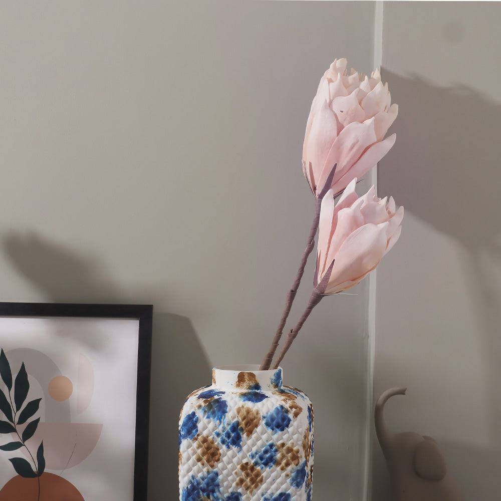 Artichoke Flowers Faux Stem - Pink