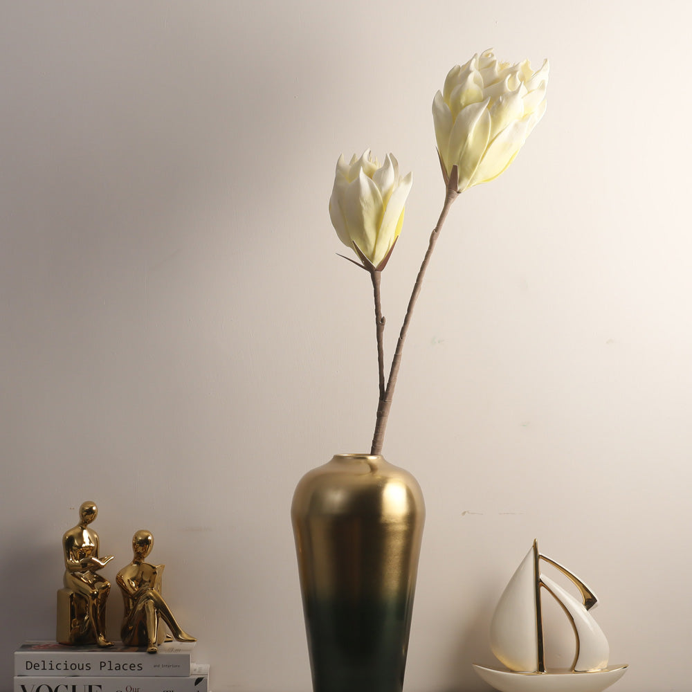 Artichoke Flowers Faux Stem - Yellow