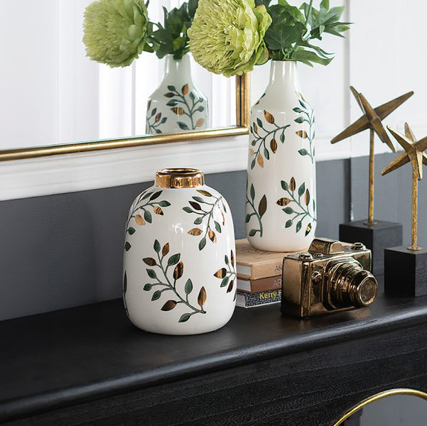 Ceramic Vase - Ash Leaves