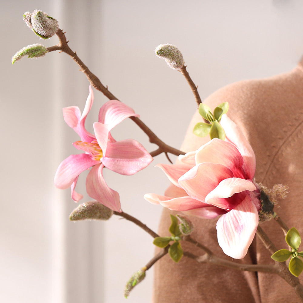 Asiatic Magnolia Faux Stem - Purple Pink