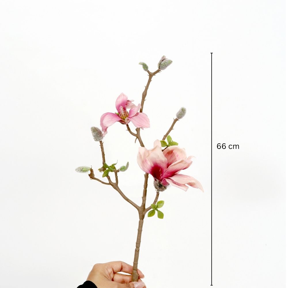 Asiatic Magnolia Faux Stem - Purple Pink