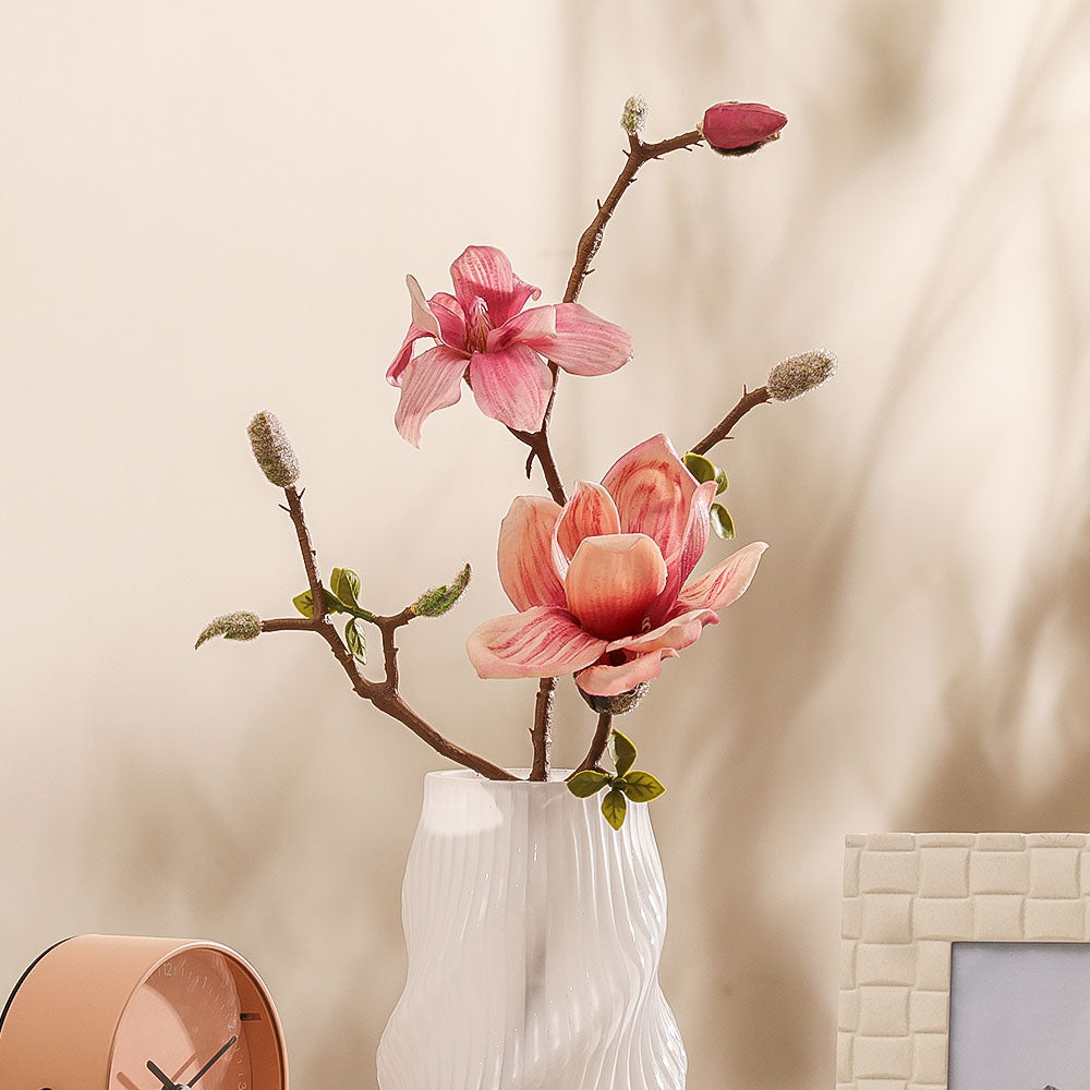 Asiatic Magnolia Faux Stem - Purple Pink