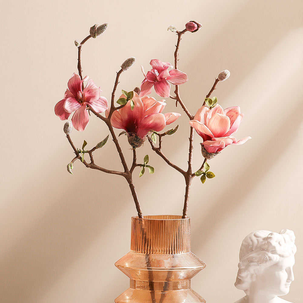 Asiatic Magnolia Faux Stem - Purple Pink