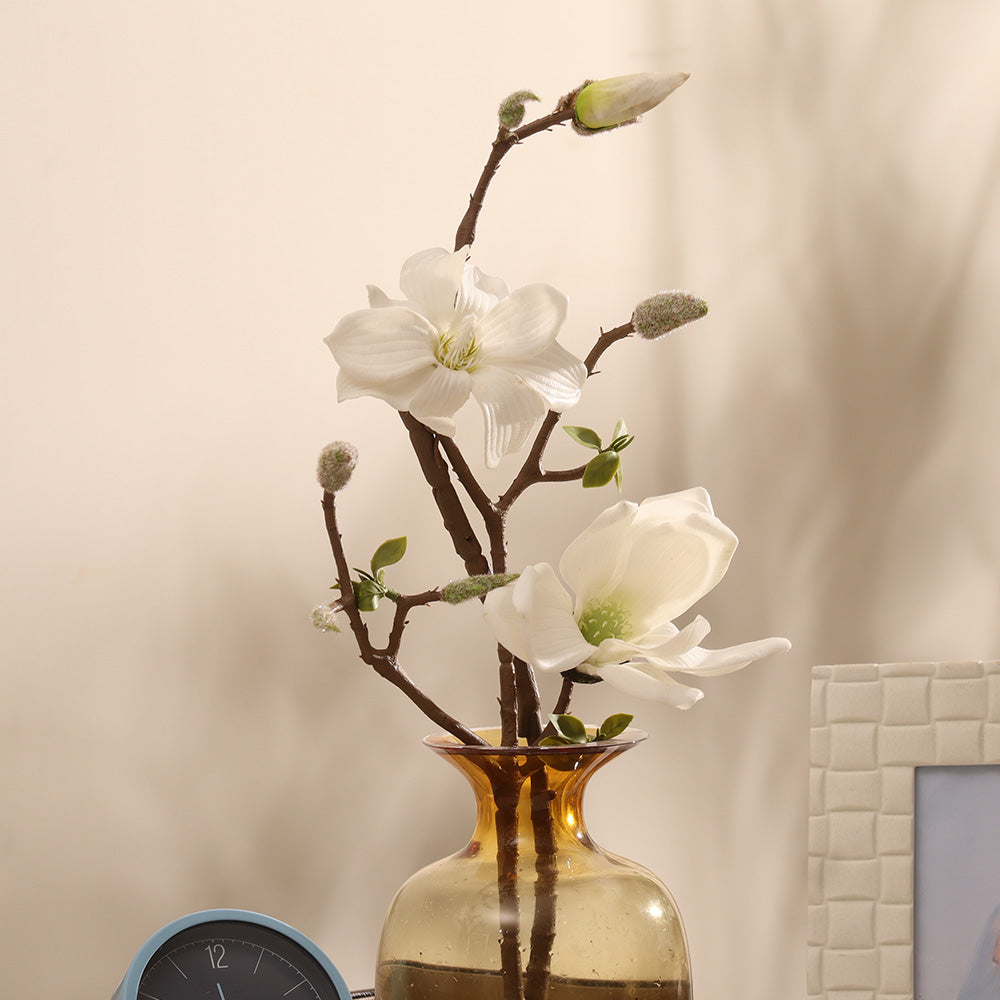 Asiatic Magnolia Faux Stem - White