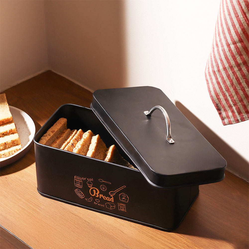 Casa Metal Bread Box - Black