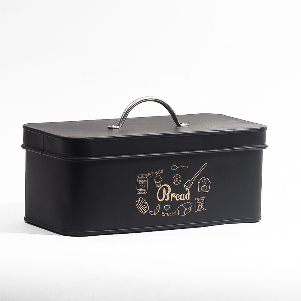 Casa Metal Bread Box - Black