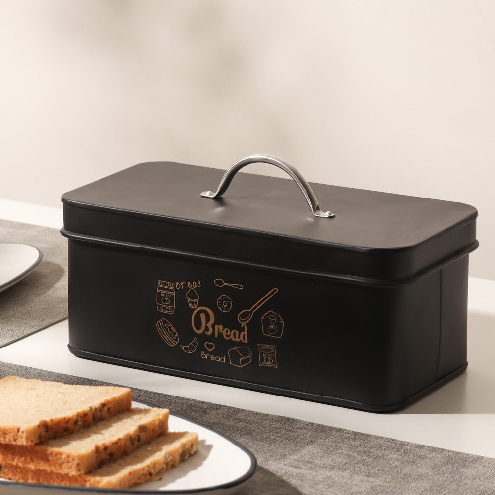 Casa Metal Bread Box - Black