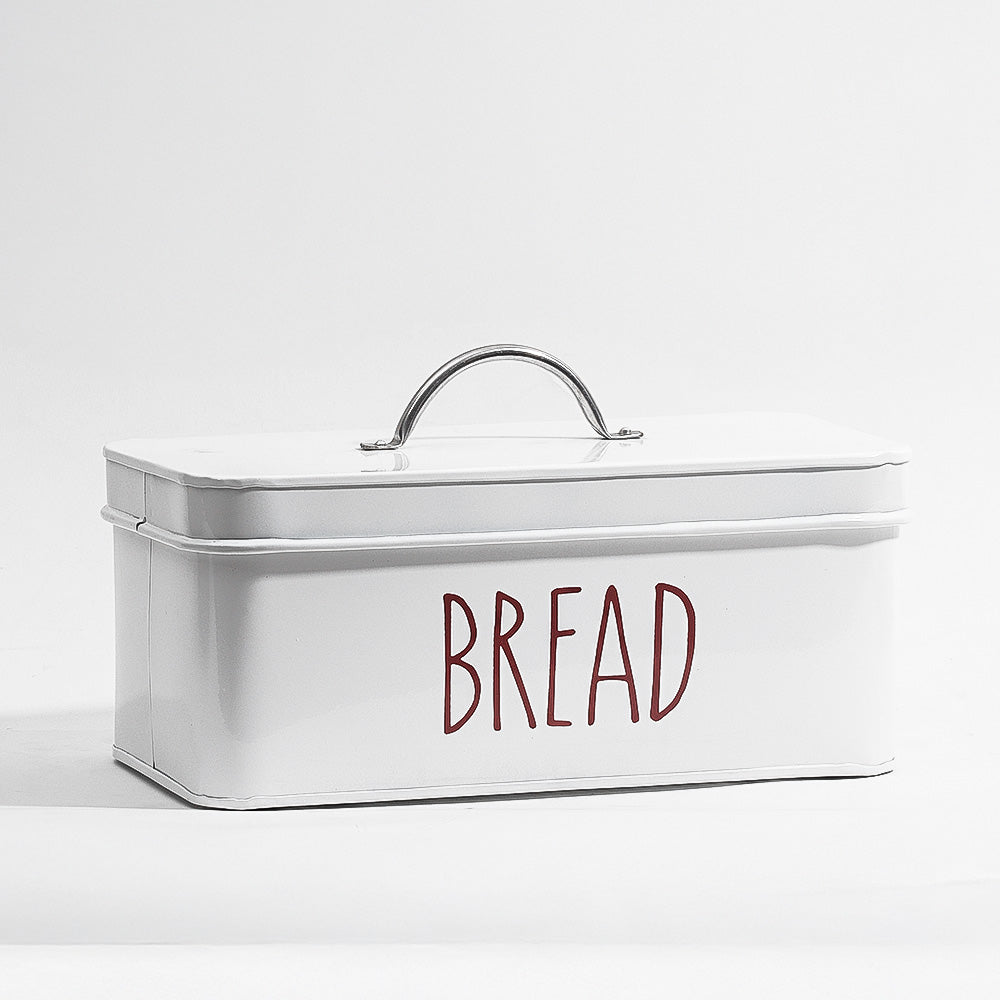 Asilo Metal Bread Box - White