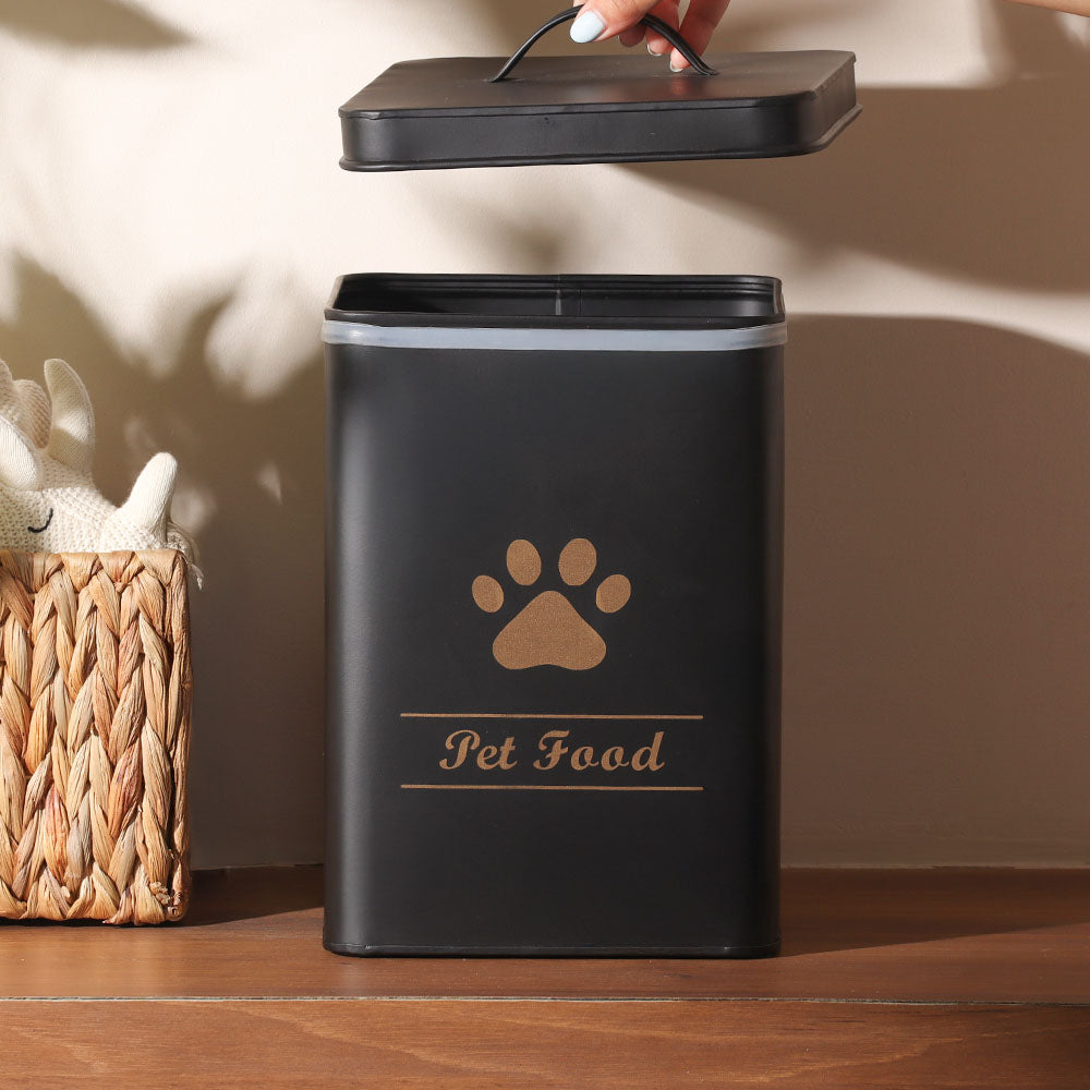 Asilo Metal Pet Food Storage Box - Black Gold
