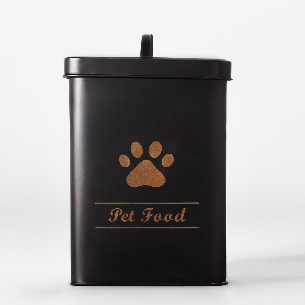 Asilo Metal Pet Food Storage Box - Black Gold
