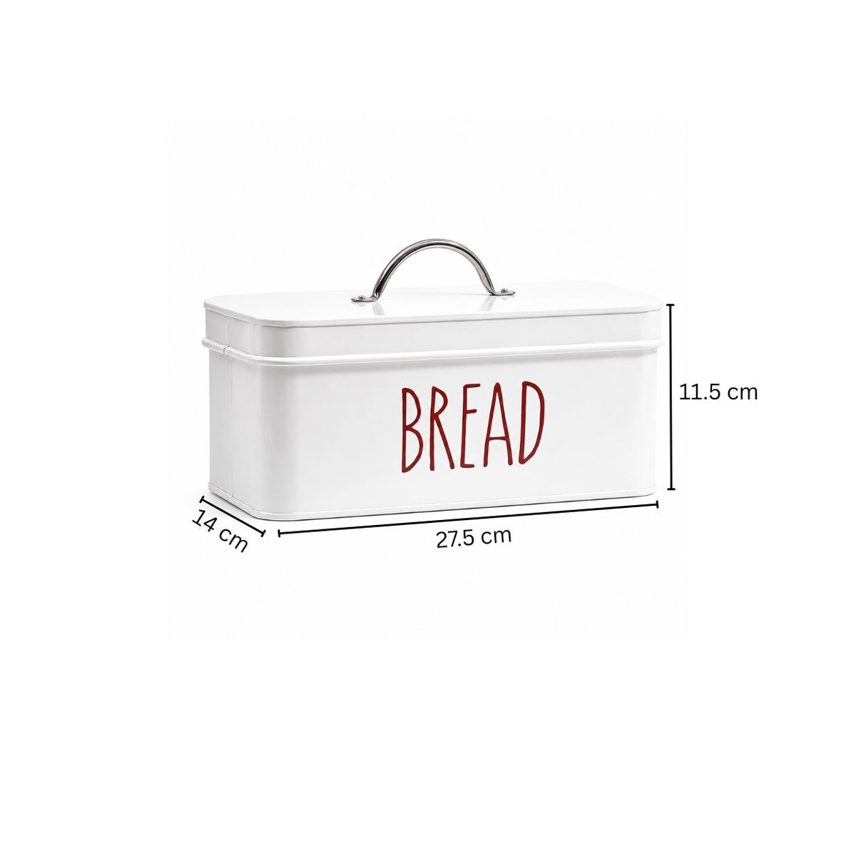 Asilo Metal Bread Box - White