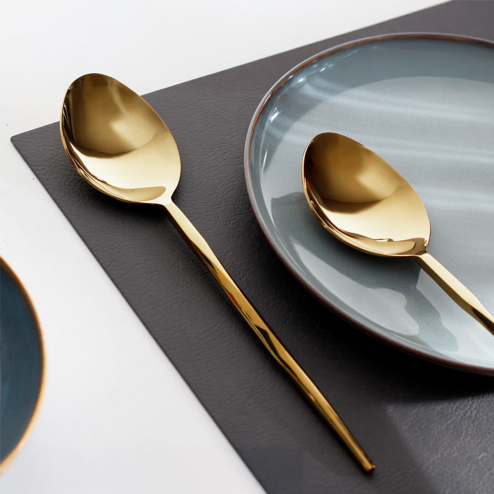 Astor Serving Spoons, Set of 2 - Gold