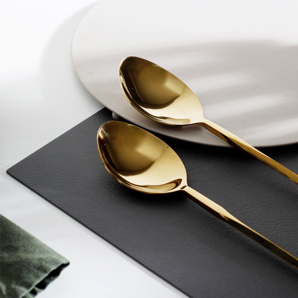 Astor Serving Spoons, Set of 2 - Gold