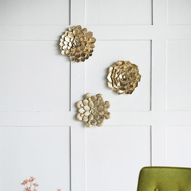 Atlantis Cacti Wall Accent Large - Gold