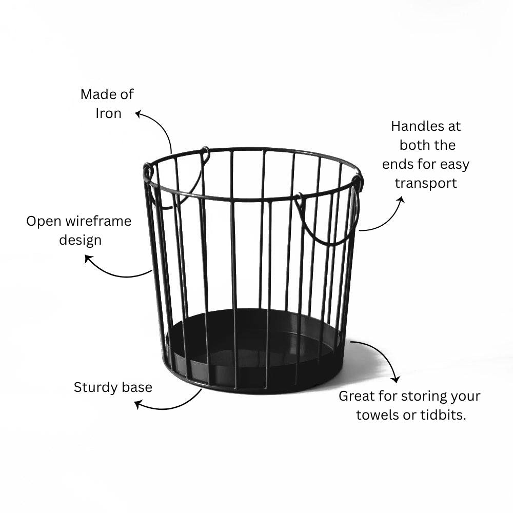 Atrium Storage Basket Small - Black