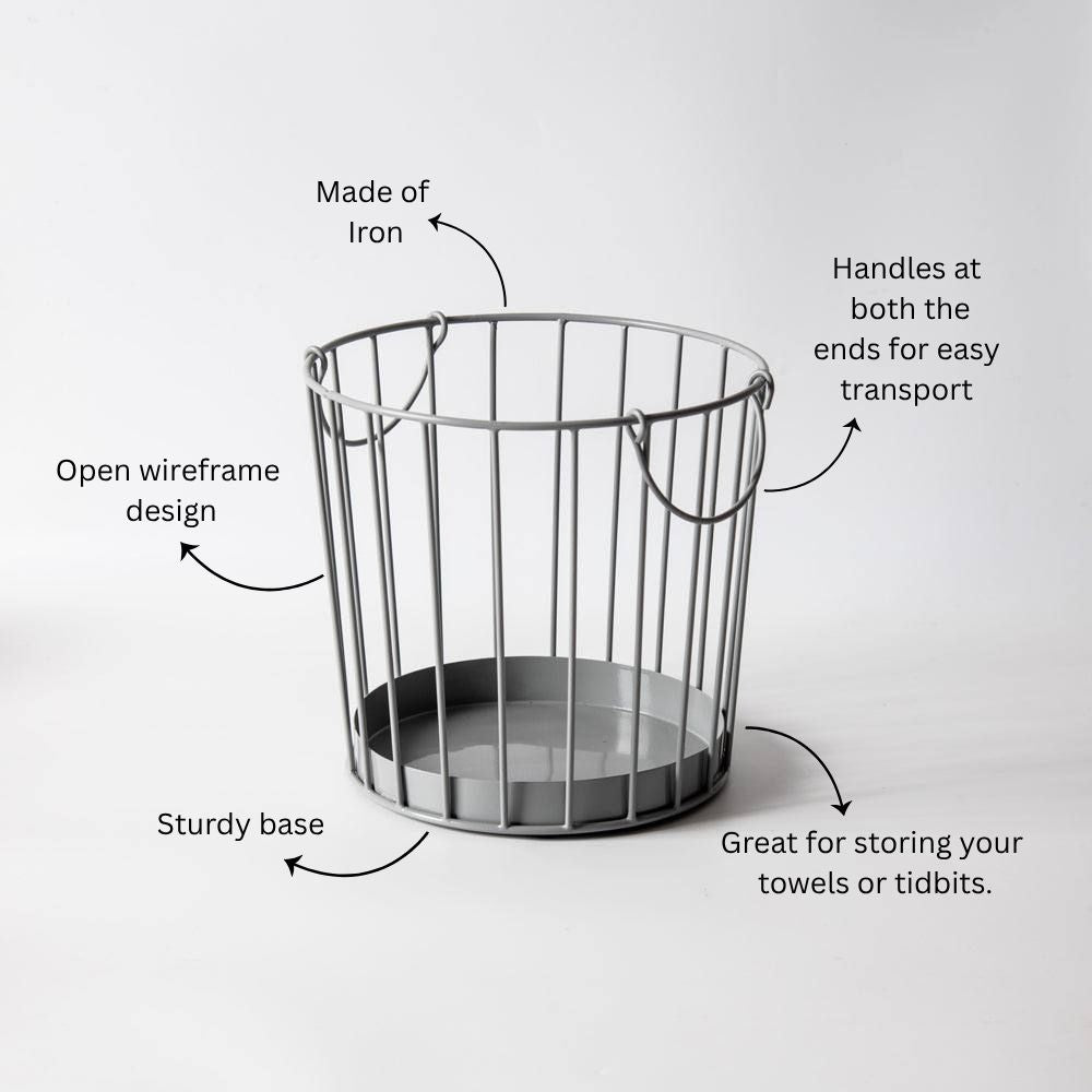 Atrium Storage Basket Small - Cool Grey