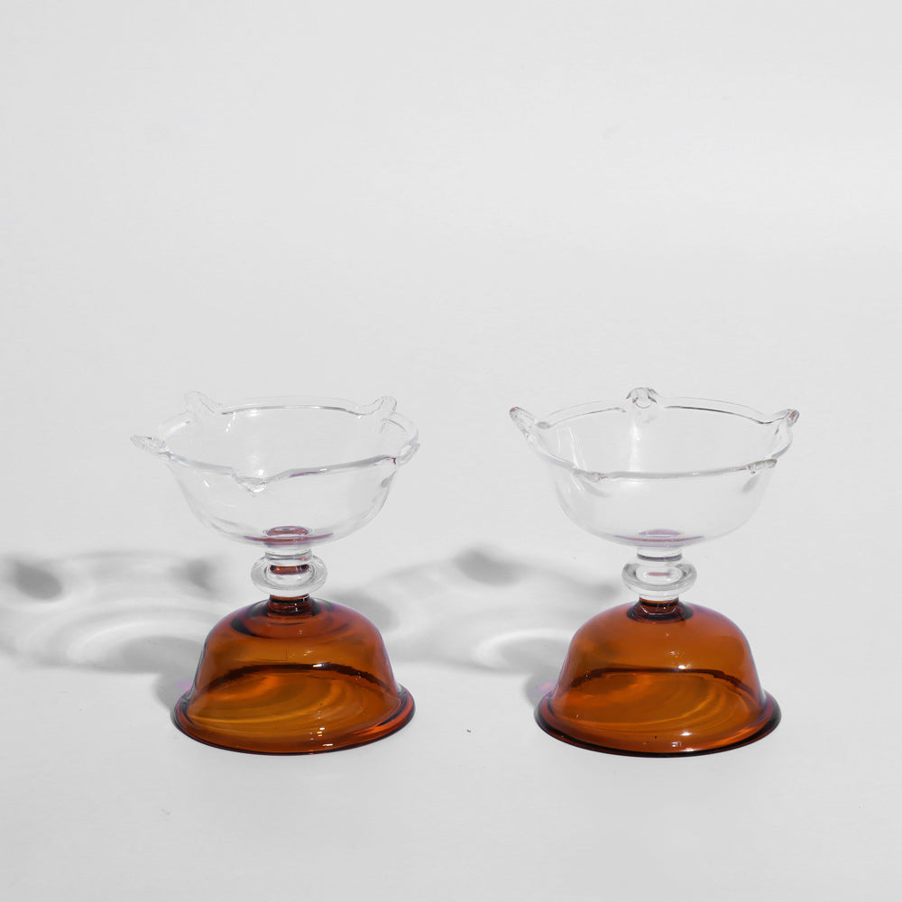 Aura Petals Diya, Set of 2 - Dusky Orange