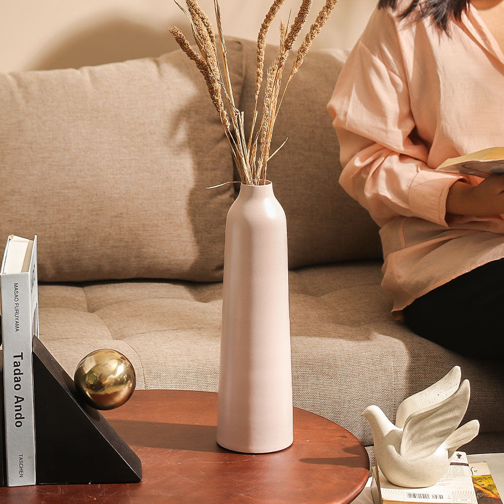 Aurora Metal Vase Large - Taupe